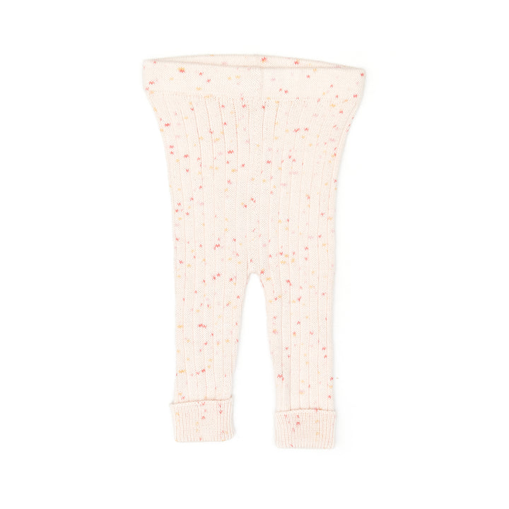 set outfit multi popcorn knit sweater and ribbed leggings - rose confetti
