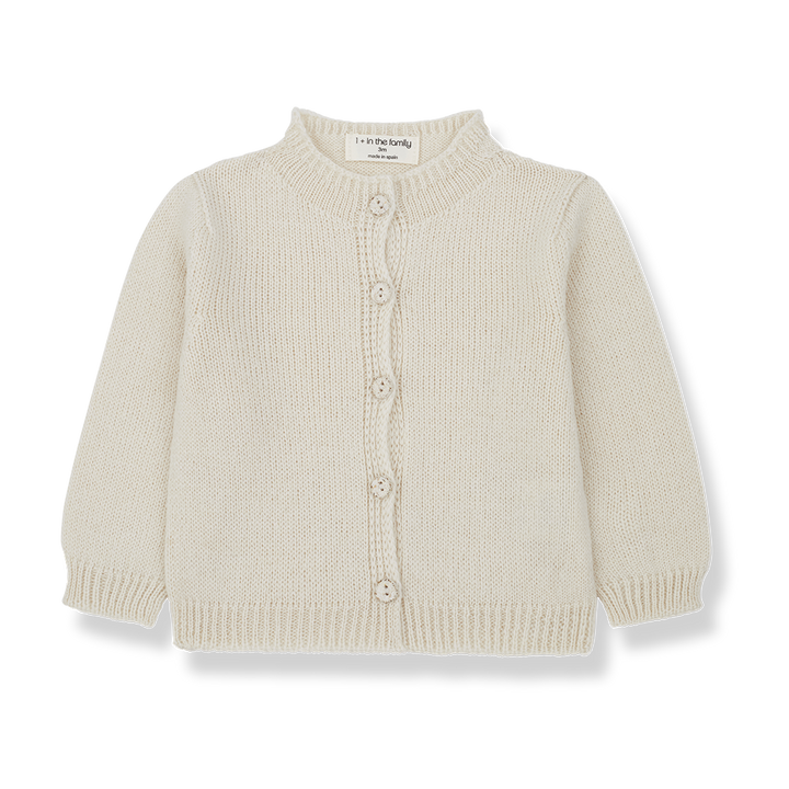 top l/s wool knit - ecru