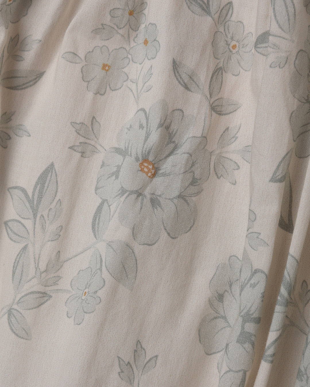 one piece smocked english rose print romper - ivory
