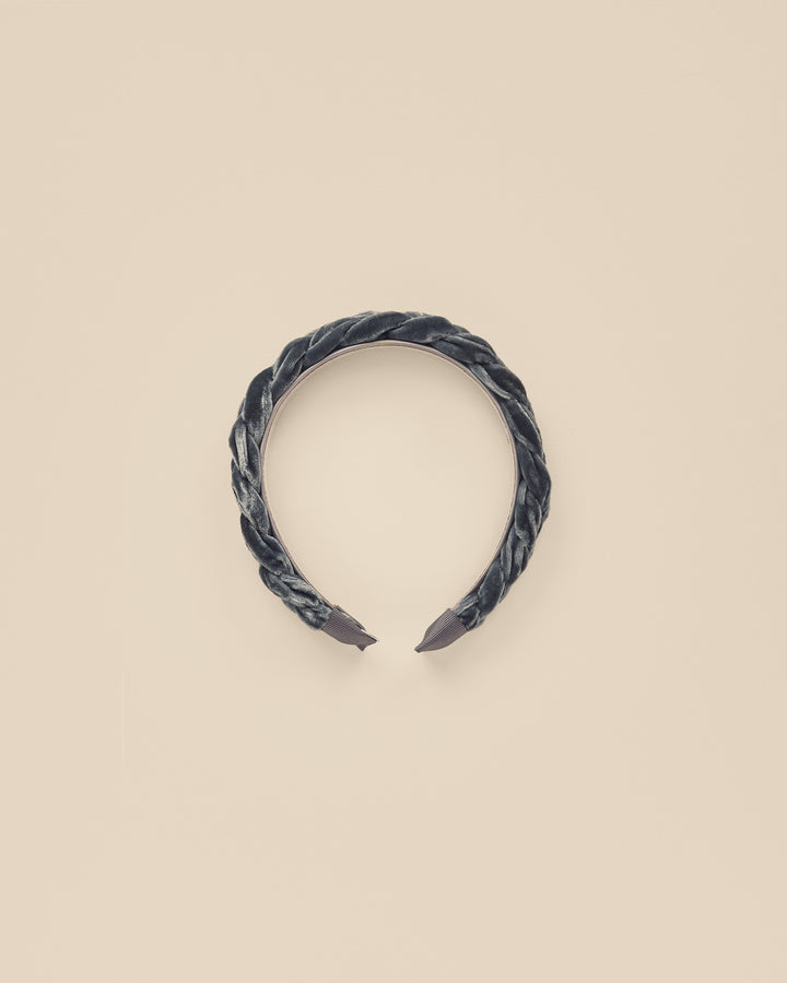 headband braided velvet - midnight