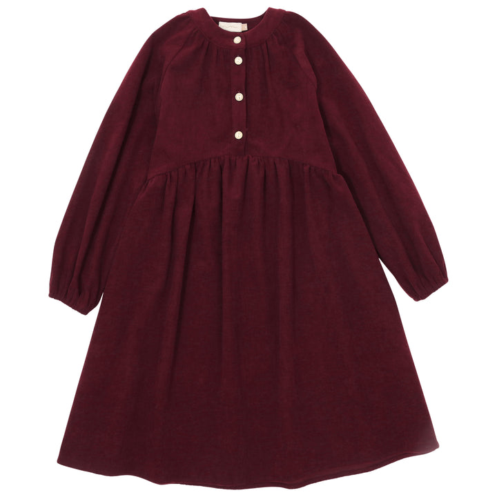 dress soft corduroy henley - wine-28