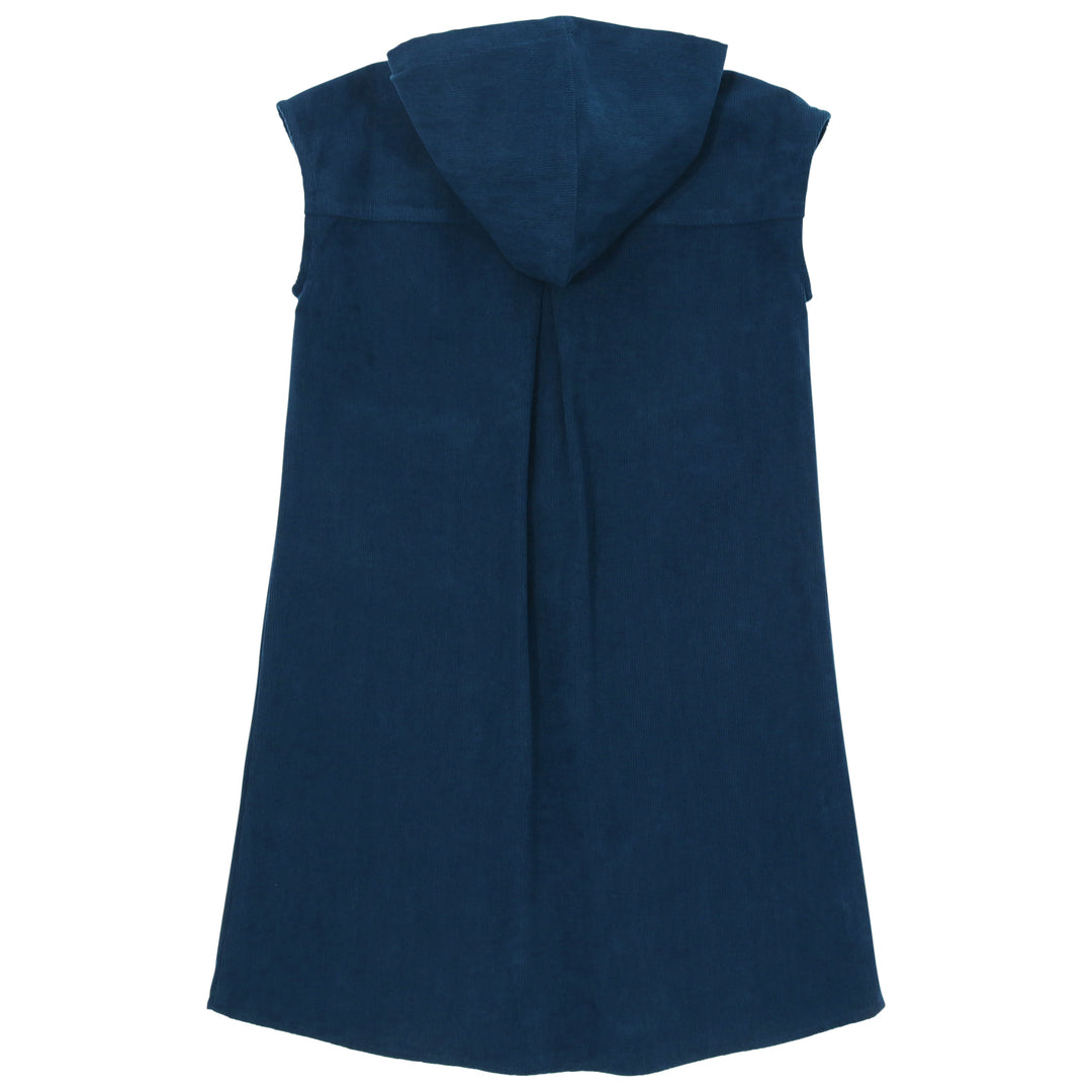 dress corduroy hooded jumper - peacock blue-13