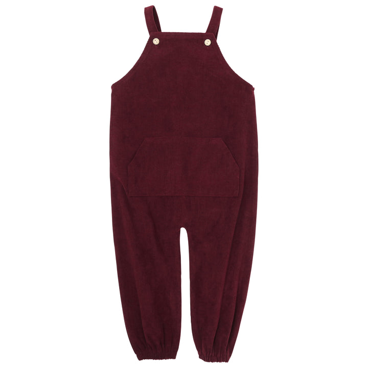 one piece corduroy pocket overalls - wine-28