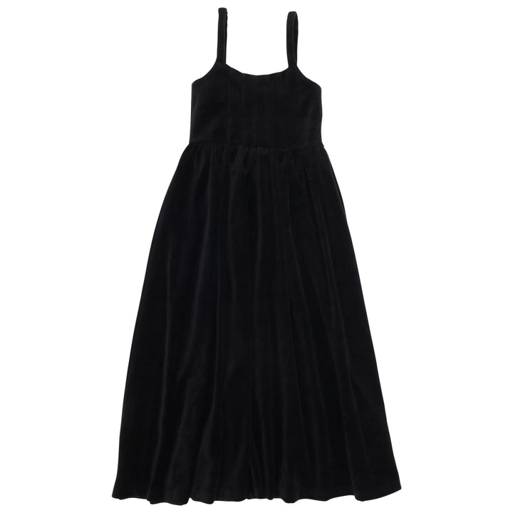 maxi dress structured velvet jumper - black-9