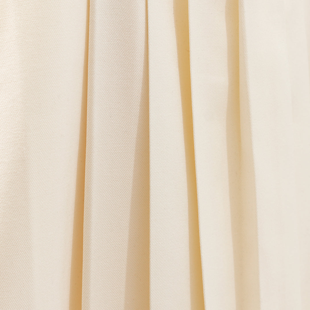 dress pleated jumper with back tie - cream-97