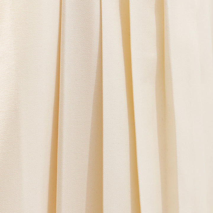 dress pleated jumper with back tie - cream-97