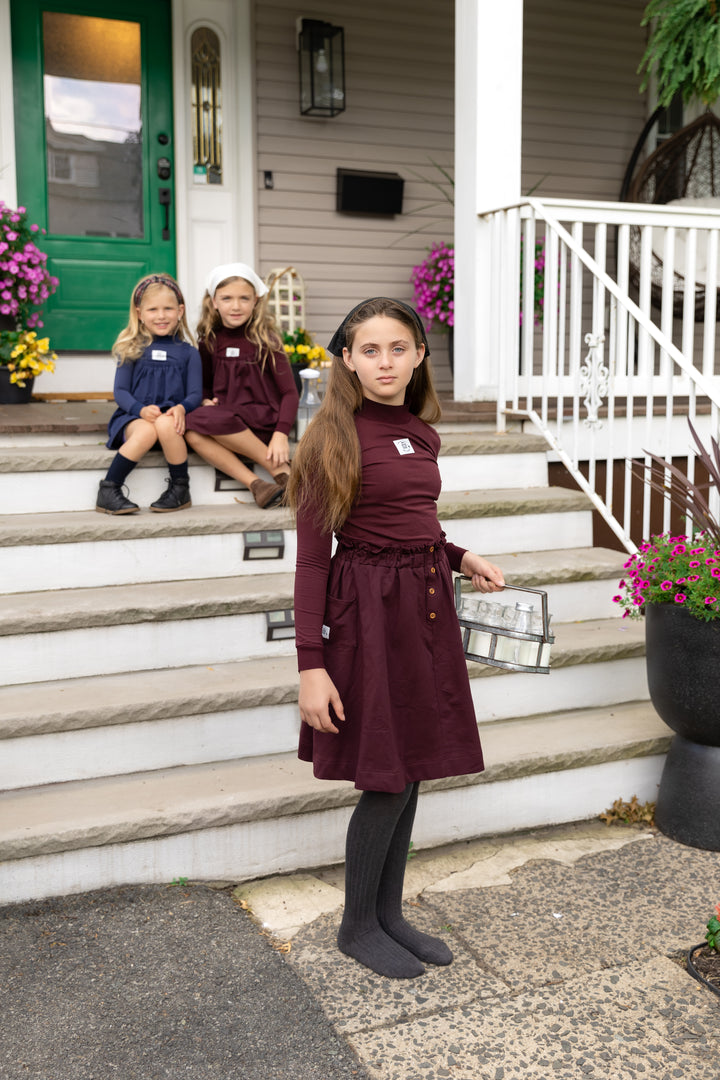 skirt with label  - plum