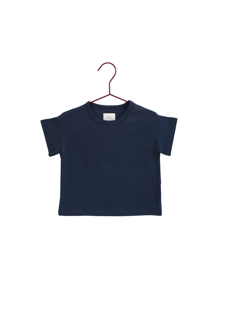 tee s/s relaxed text - navy
