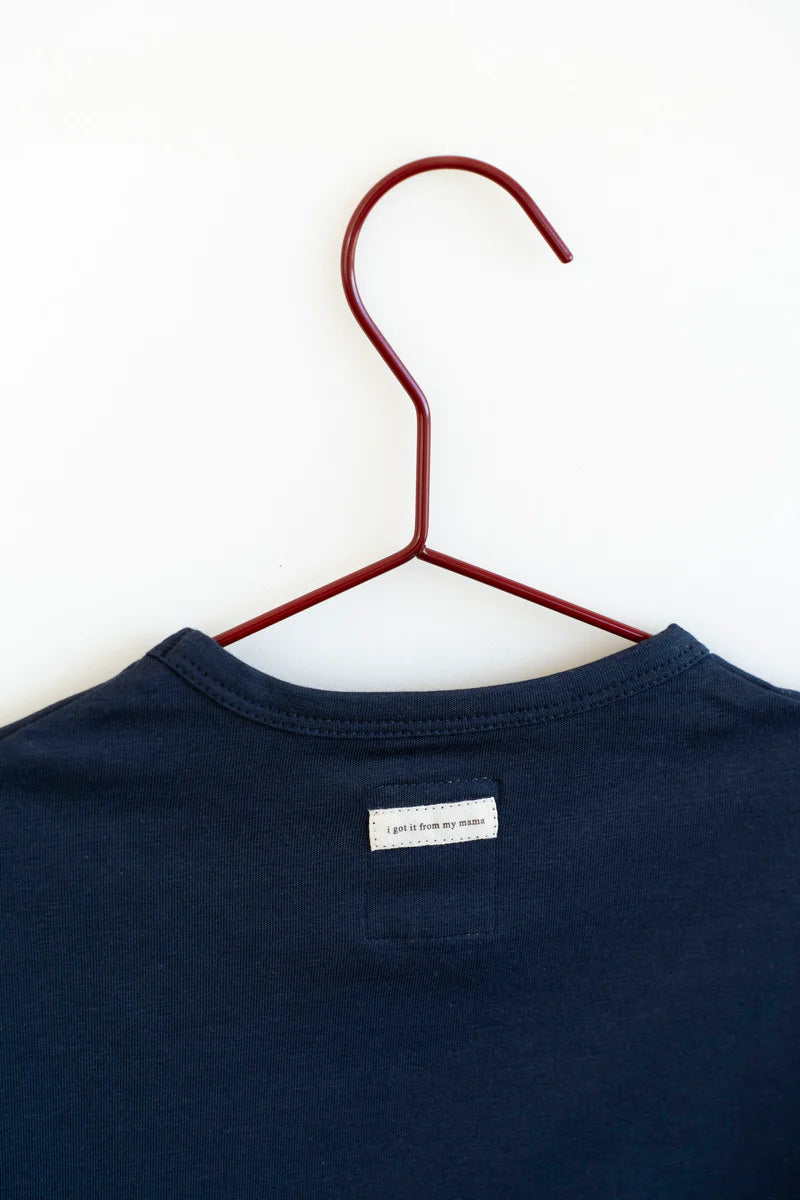 tee s/s relaxed text - navy