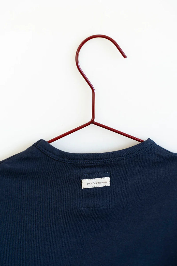 tee s/s relaxed text - navy