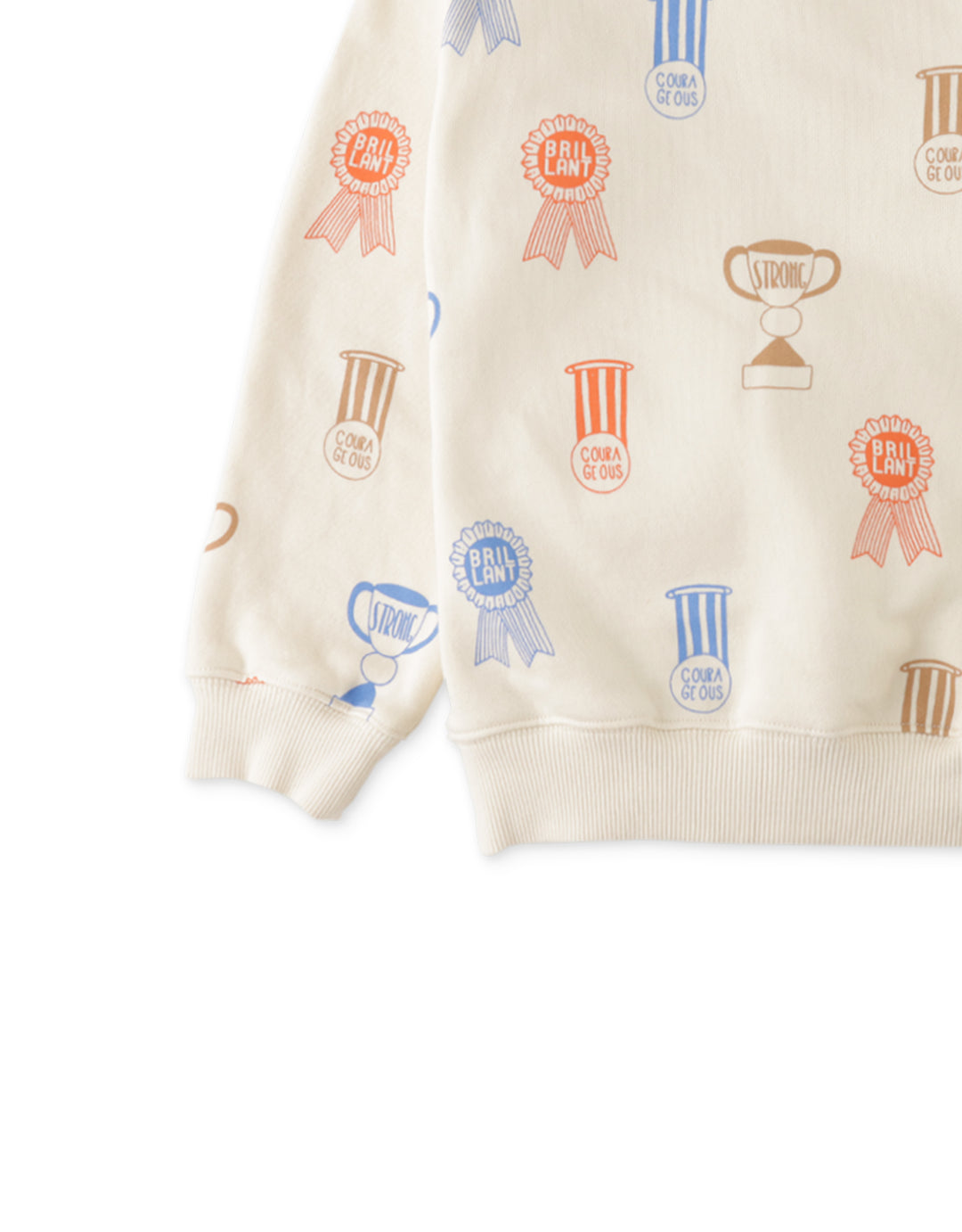 tee l/s sweat stamps - antique white