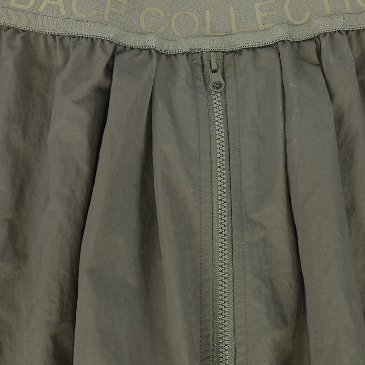 skirt midi zip up with side pocket - olive