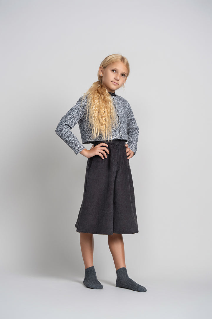 skirt corduroy - charcoal-288