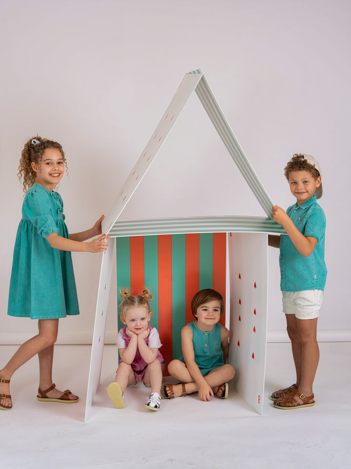 one piece denim romper - teal