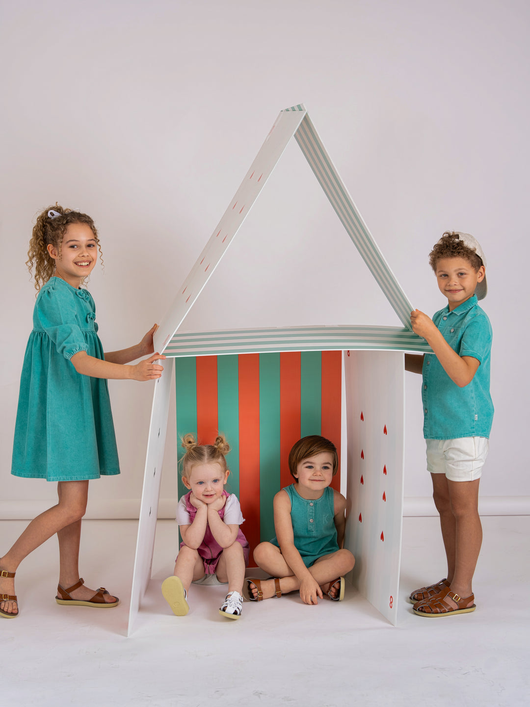 dress s/s denim wash - teal