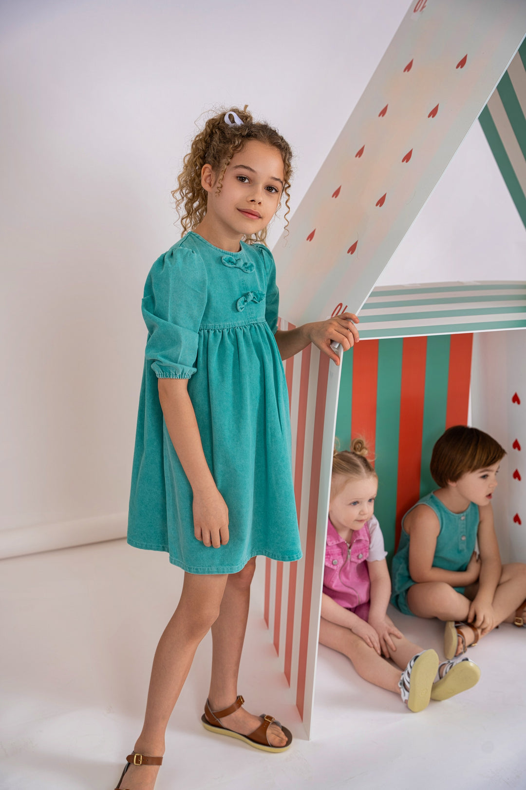 dress denim wash - teal