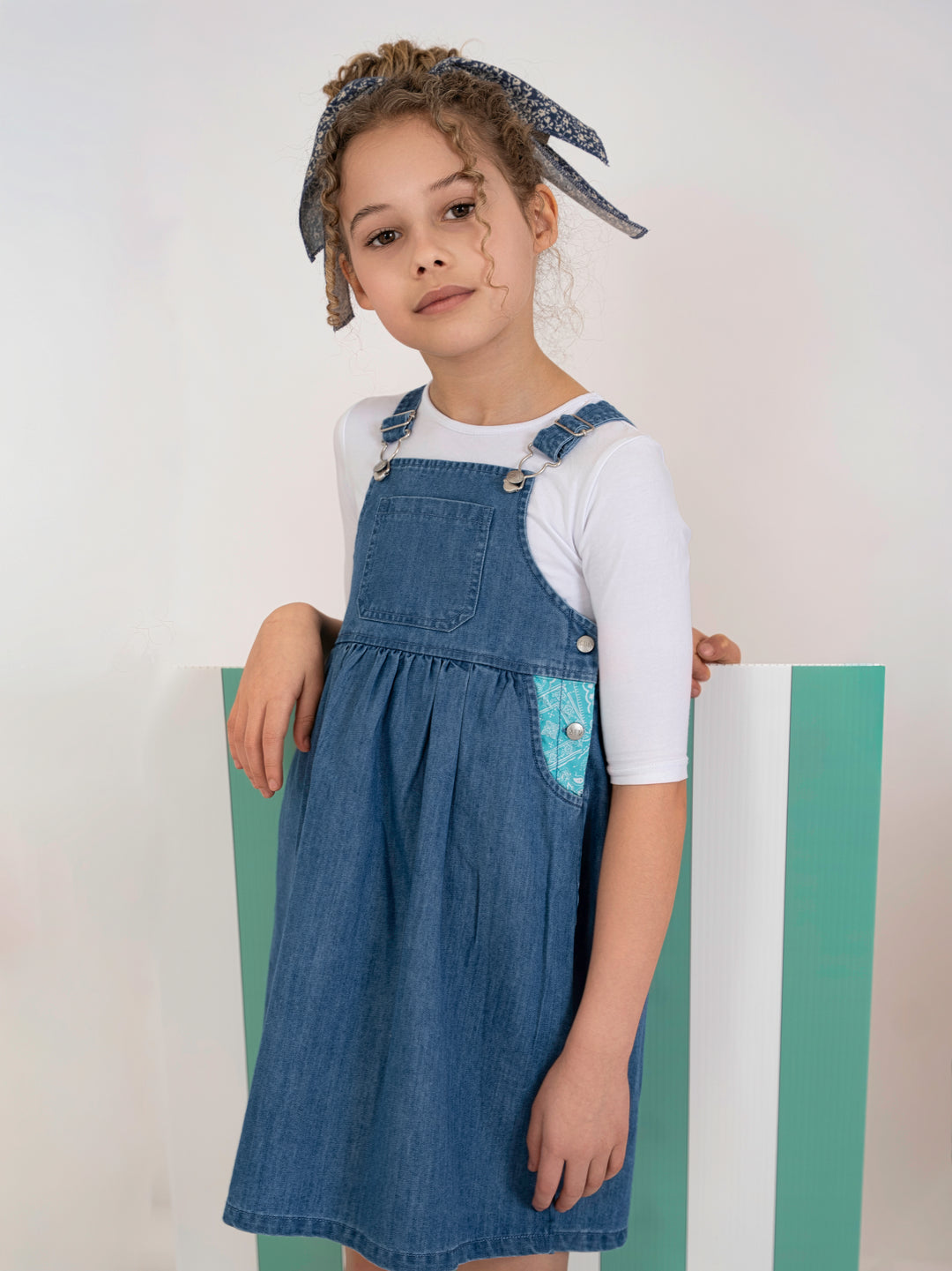 dress denim buckle jumper - blue denim