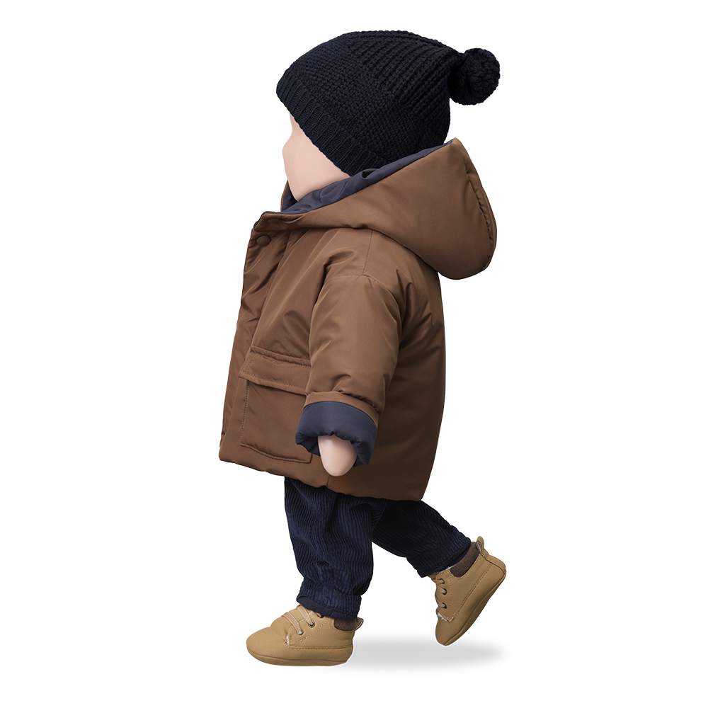 coat padded hooded - castagna