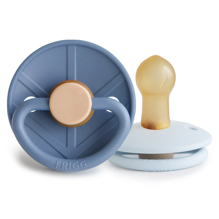 pacifier 2pk viking silicone  - ocean view/p blue