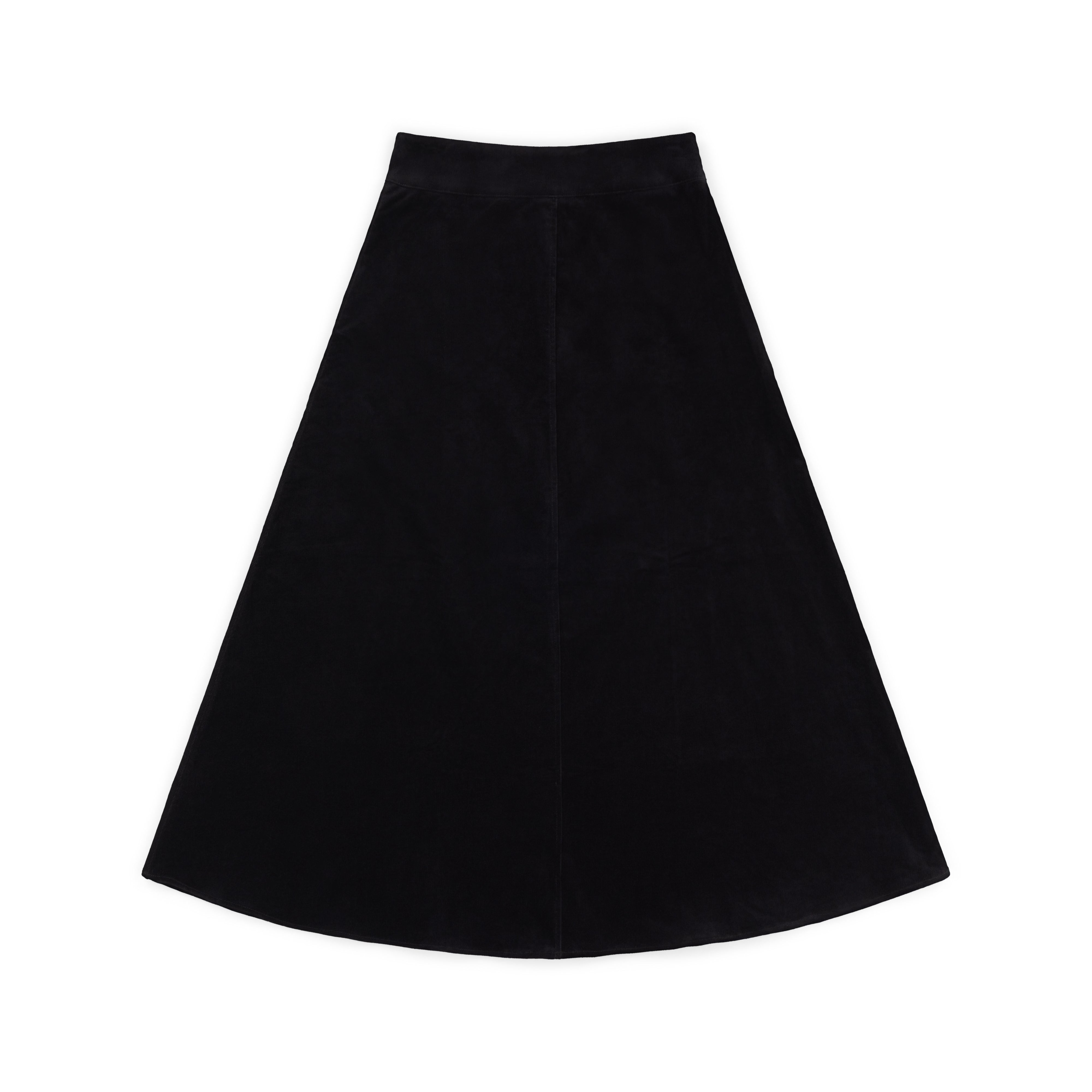 maxi skirt vera corduroy a line - black – Lily and Todd