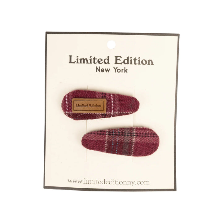 clip plaid snap 2 pack - burgundy-16