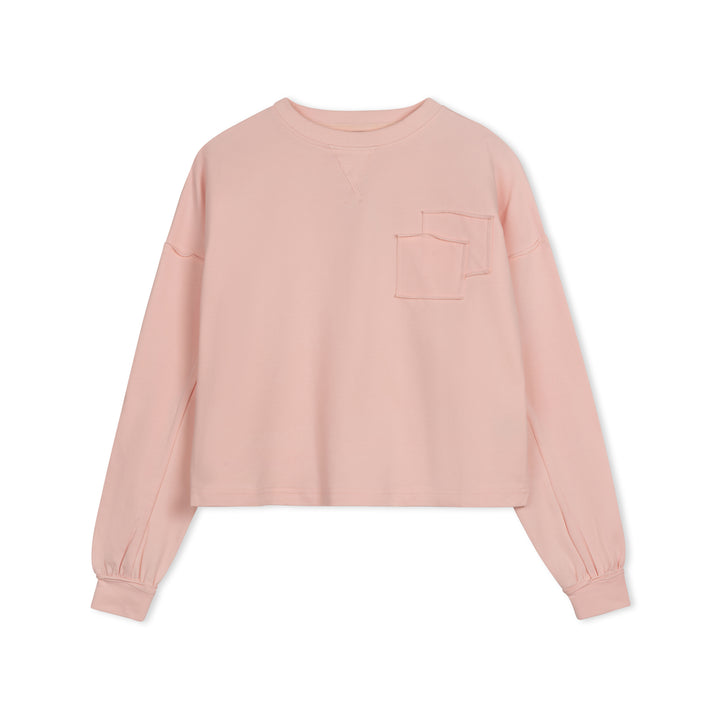 top l/s double patch pocket - pink