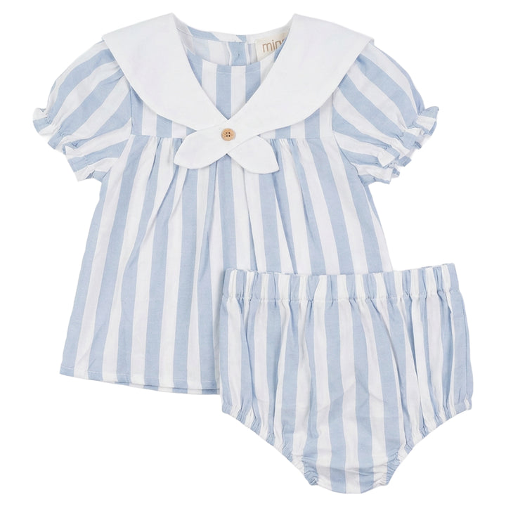 set outfit striped sailor shirt and bloomers - blue/white
