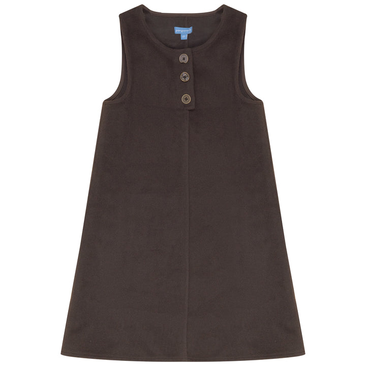 dress wool placket detail jumper - brown