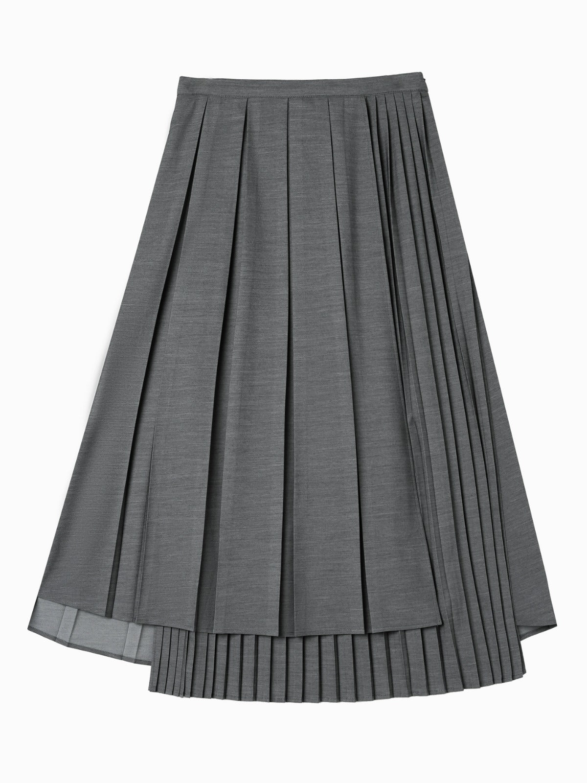 skirt multi stripe open pleated - grey – Lily and Todd