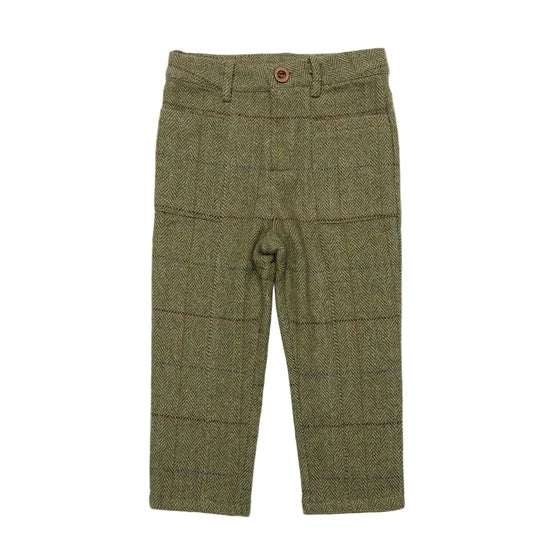 pants plaid wool - olive