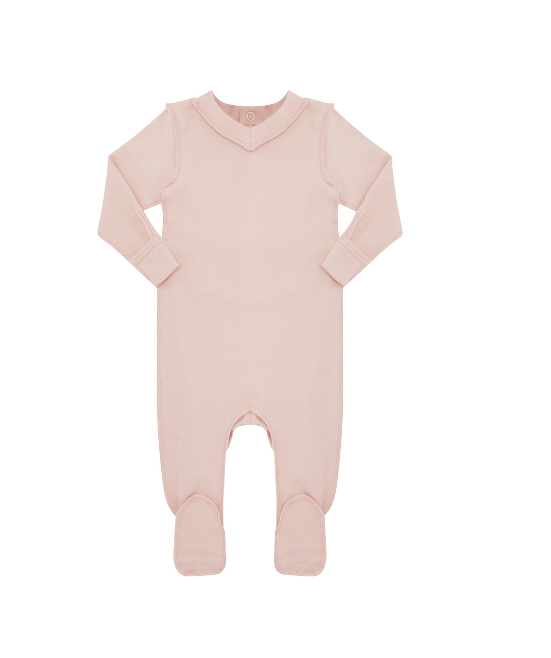 footie v neck - pink