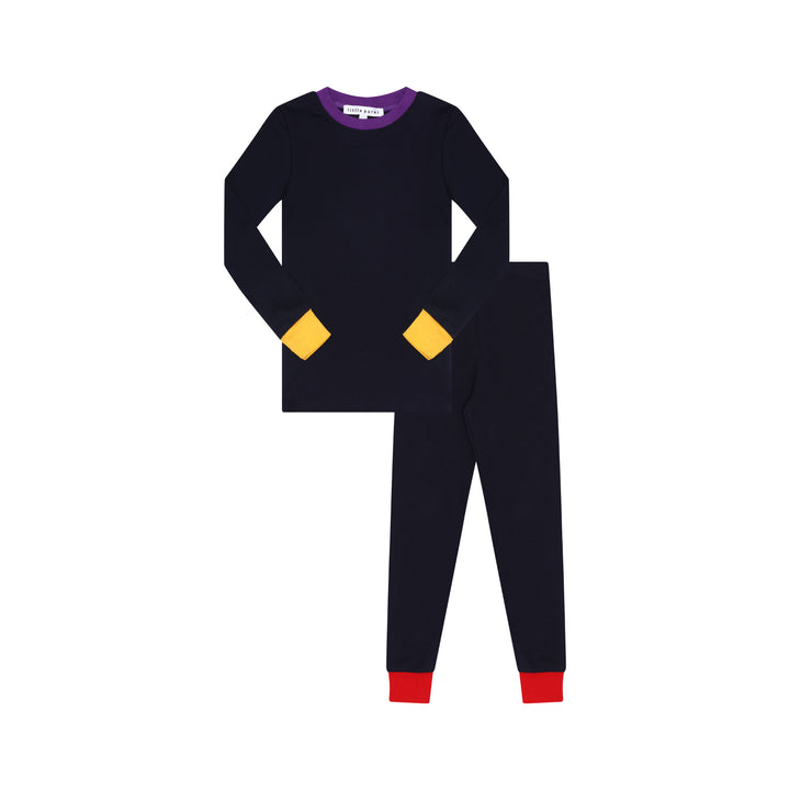 pajamas colorblock - navy/purple