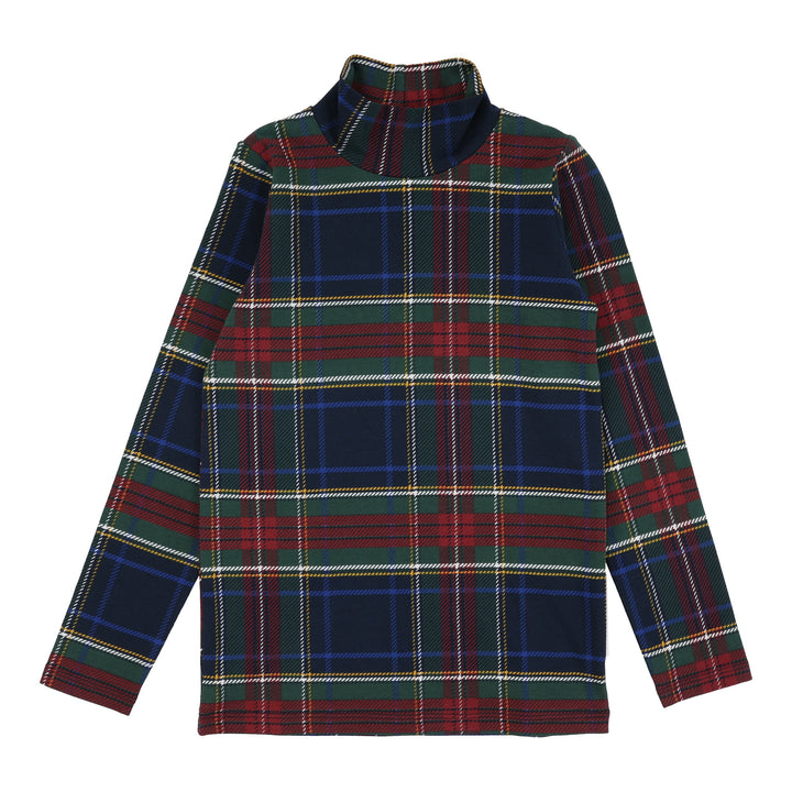 top l/s plaid mockneck - plaid