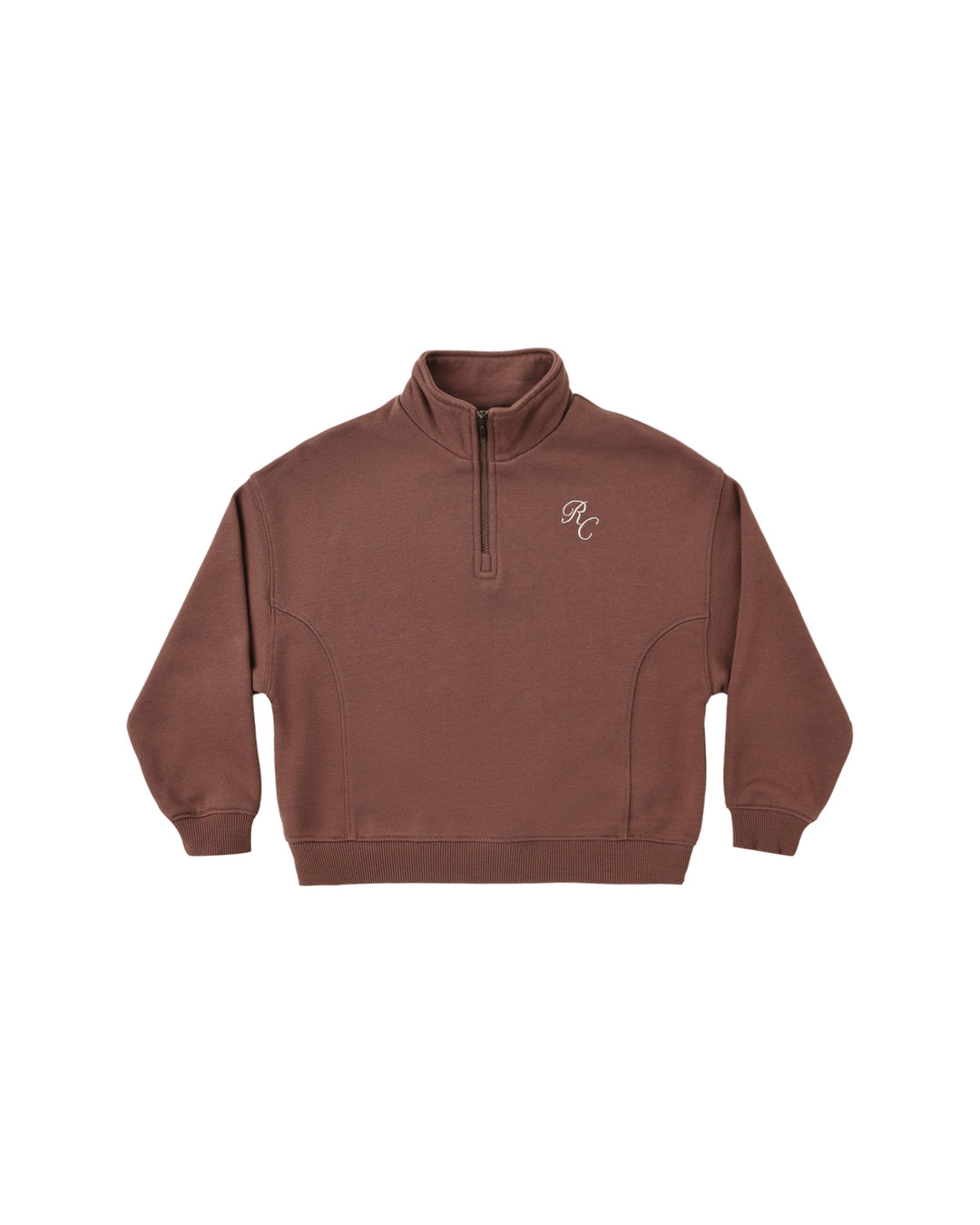 top l/s quarter zip sweatshirt - mulberry