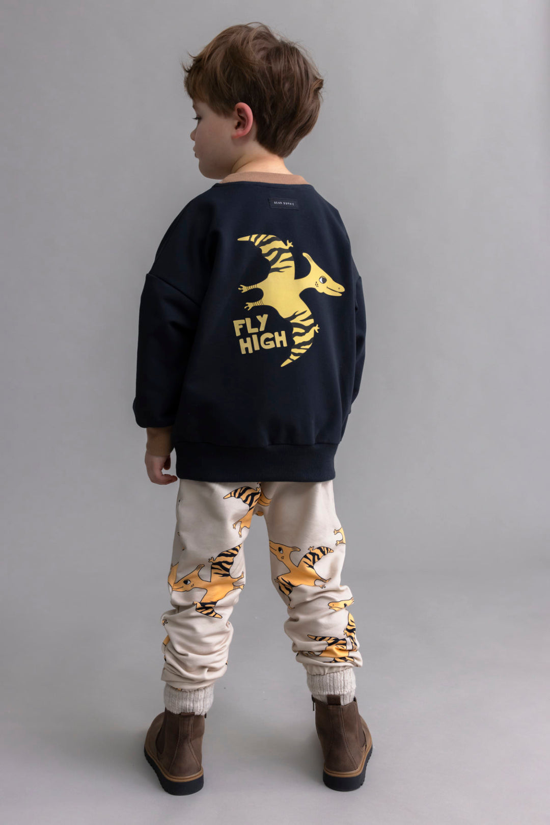 top l/s sherpa pocket sweatshirt - black