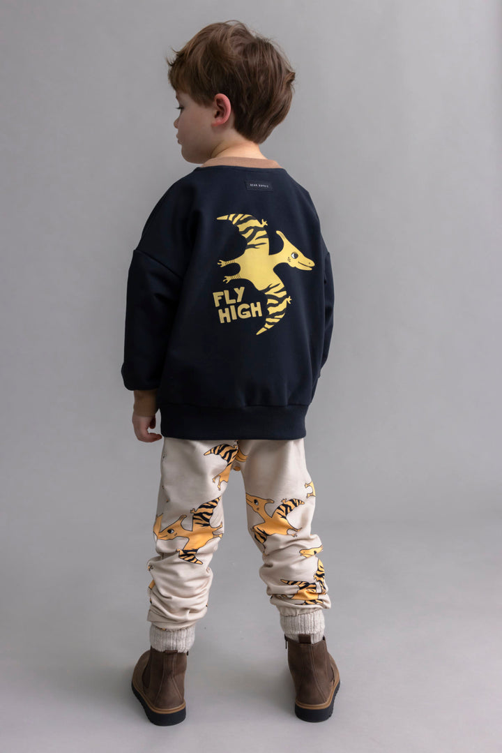 top l/s sherpa pocket sweatshirt - black