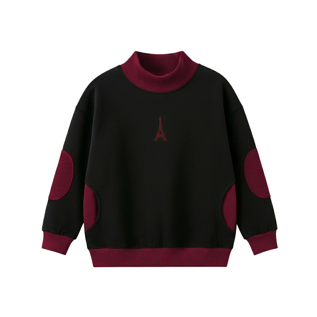top l/s paris sweatshirt - black/red