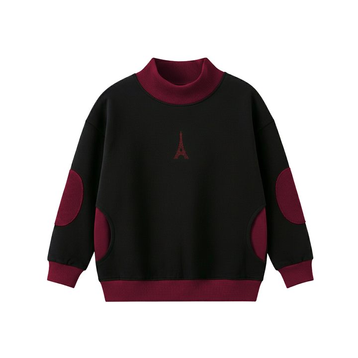 top l/s paris sweatshirt - black/red