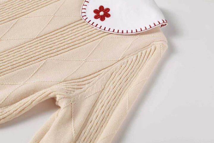 top l/s knit sweater - peach