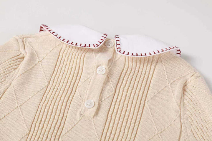 top l/s knit sweater - peach