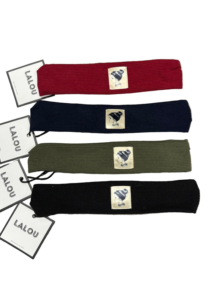sweatband corduroy with patch - navy