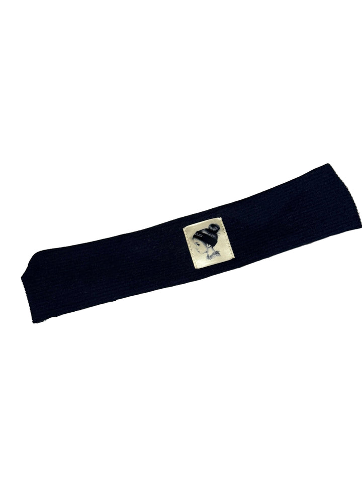 sweatband corduroy with patch - navy
