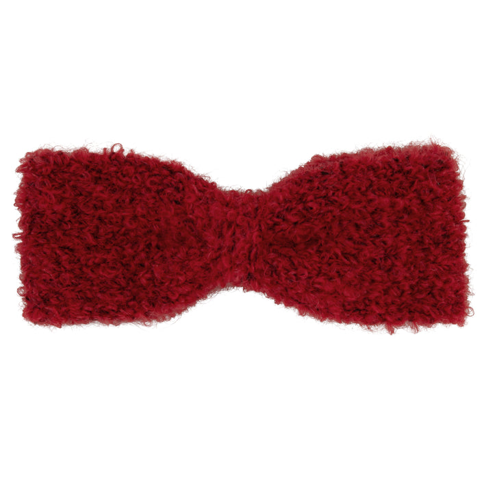 clip cashmere mini bow - deep red