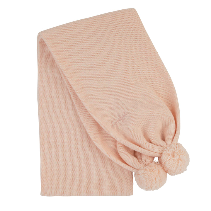 scarf pom pom - soft rose