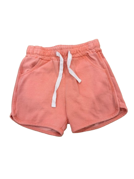 set outfit tee and shorts mineral wash - pink wash
