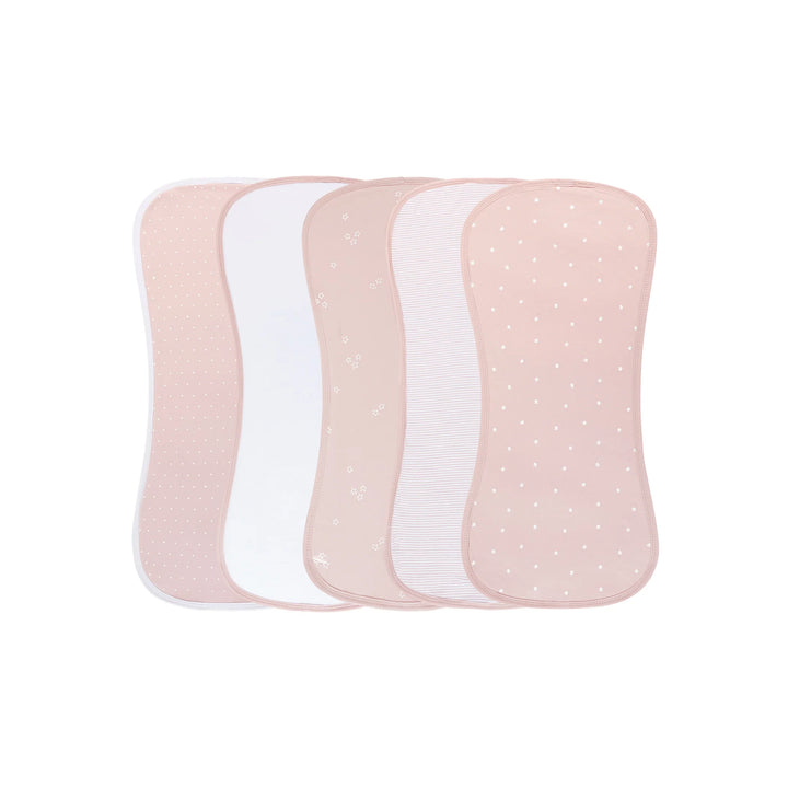 diapers absorbant burp cloths 5 pack - pink tulip