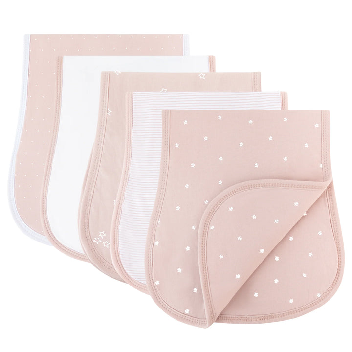 diapers absorbant burp cloths 5 pack - pink tulip