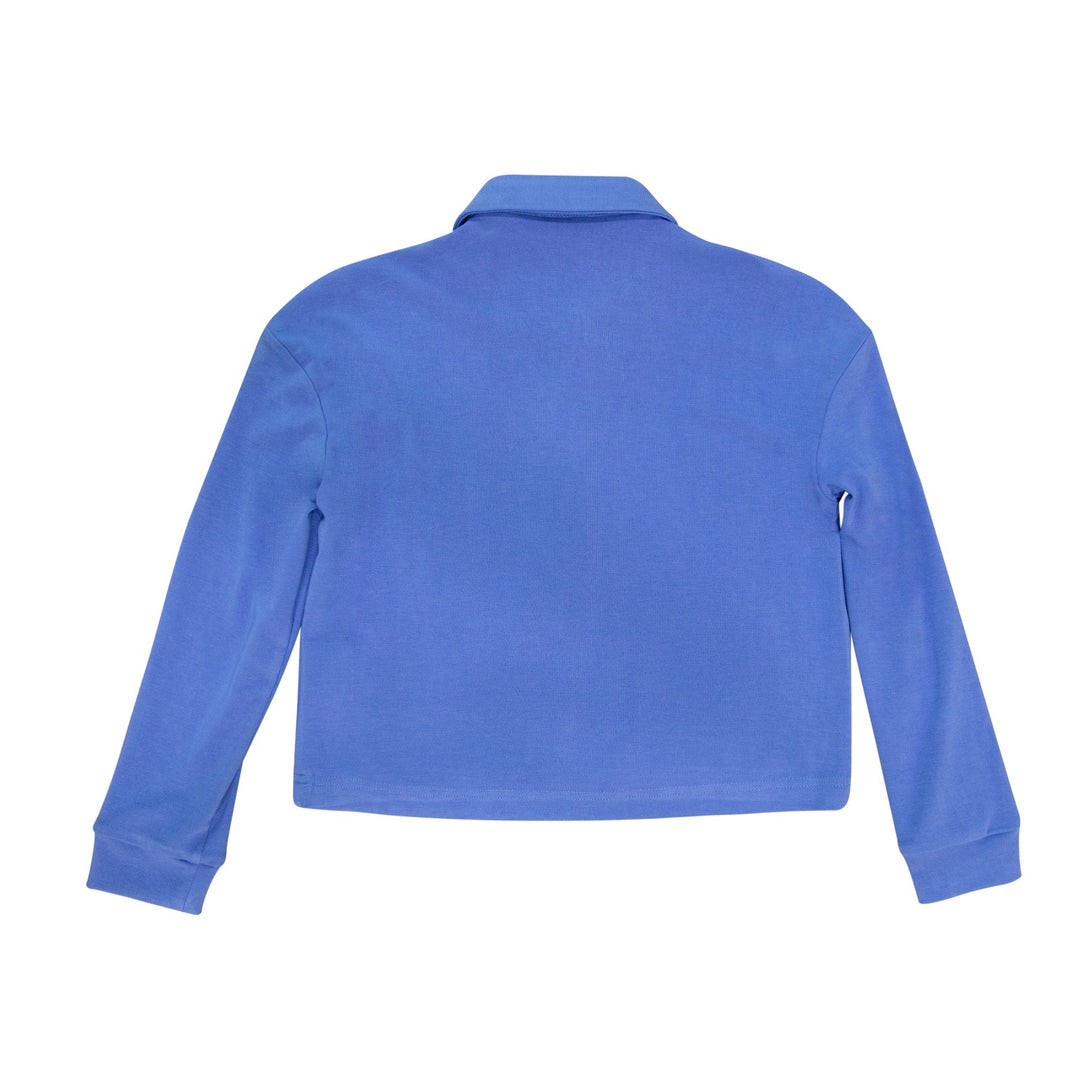 polo l/s cropped stamp - navy