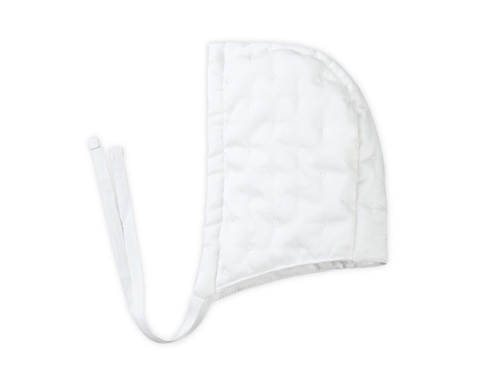 jacket quilted side wrap with bonnet - off white