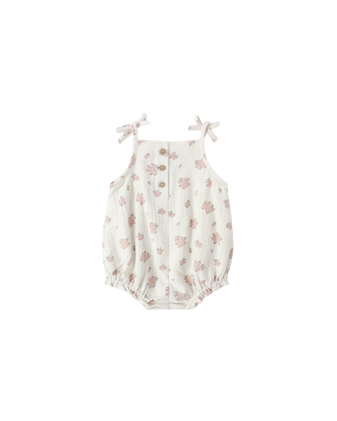 one piece garden rose bubble romper - ivory